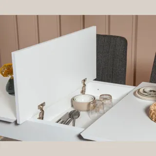 Sembol Açılır Masa Takımı Beyaz Antrasit - Reysa Mobilya, görsel 5