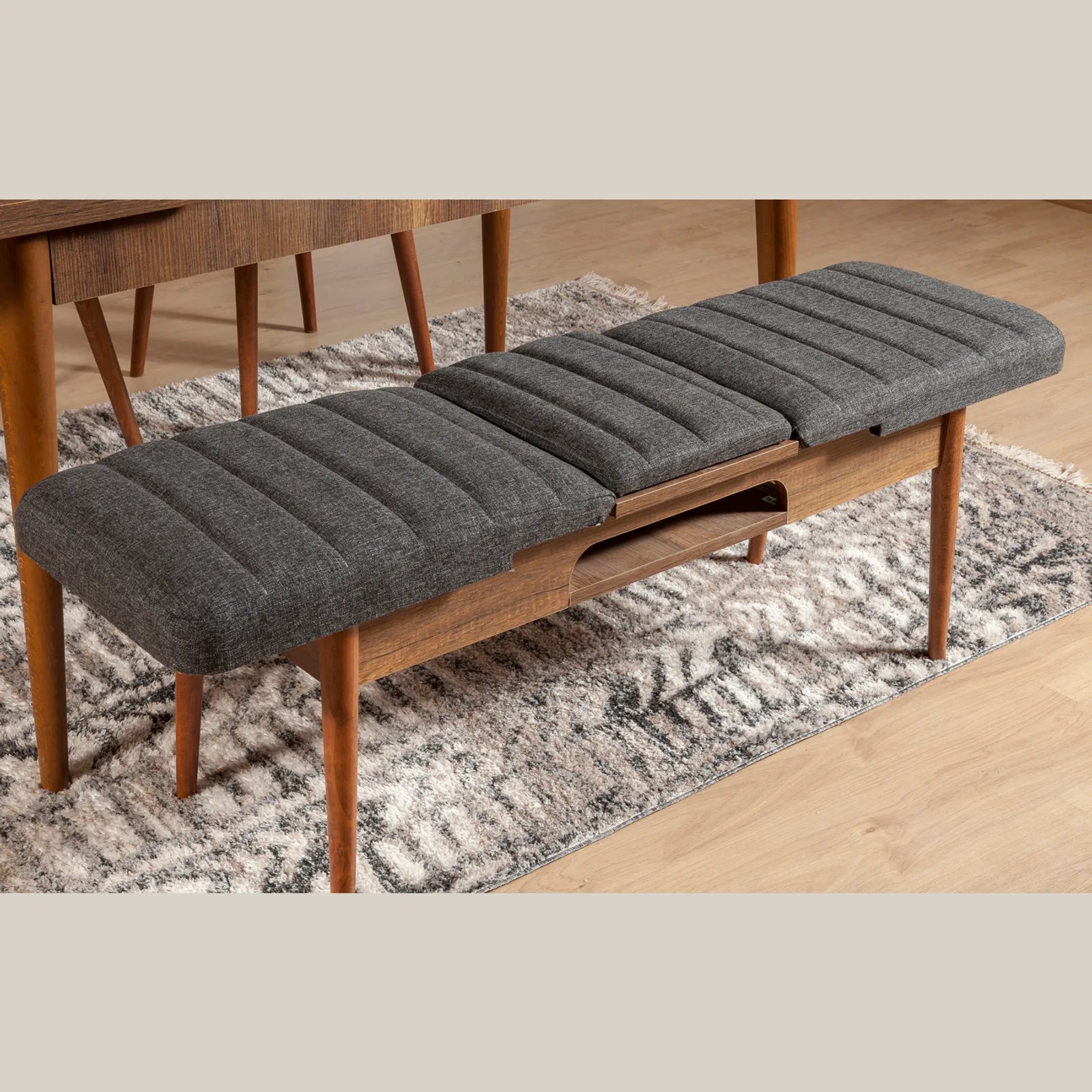 Sembol Bench Ceviz Antrasit görsel 3