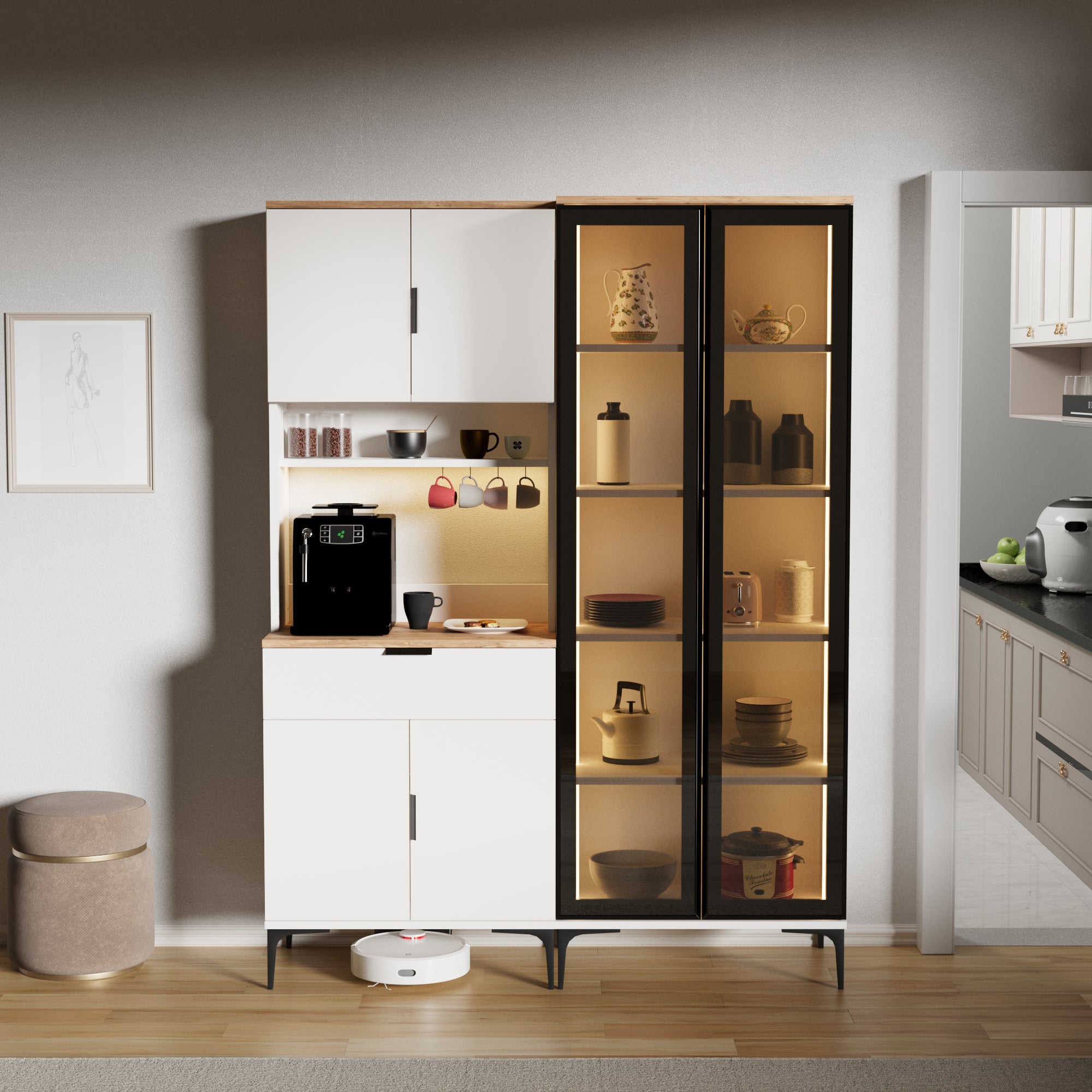 Telve Kapaklı + 700 Ledli Dolap görsel 2