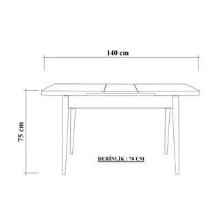 Sembol Açılır Masa Takımı Beyaz Krem 70x110, görsel 11