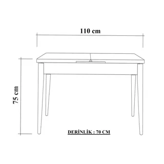 Sembol Açılır Masa Takımı Beyaz Krem 70x110, görsel 10