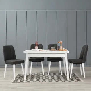 Sembol Açılır Masa Takımı Beyaz Antrasit, görsel 1