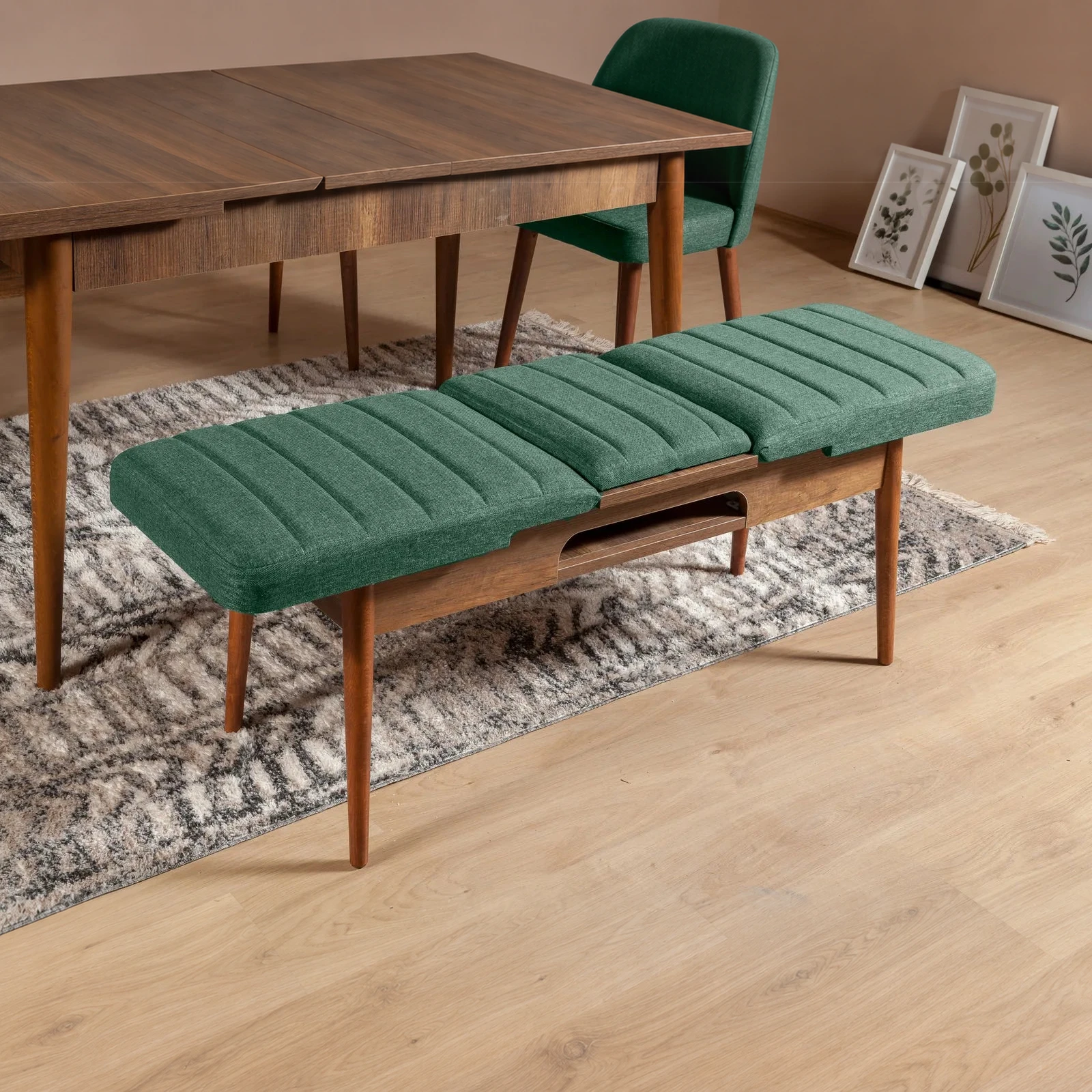 Sembol Bench Ceviz Yeşil, görsel 2