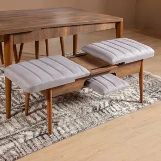 Sembol Bench Ceviz Soho Gri görsel 2, görsel 2