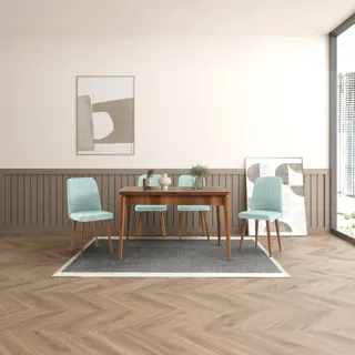 Sembol Açılır Masa Takımı Ceviz Fıstık Yeşili, görsel 1