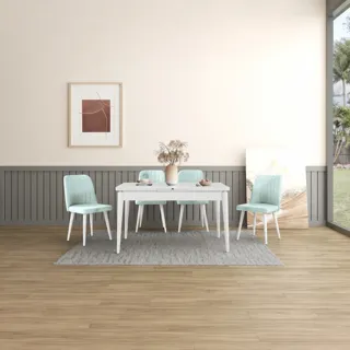 Sembol Açılır Masa Takımı Beyaz Fıstık Yeşili, görsel 1