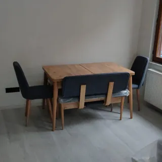 Sembol Açılır Masa Takımı Atlantik Antrasit (1 Masa + 1 Bank + 1 Bench + 2 Sandalye), müşteri fotoğrafı 45