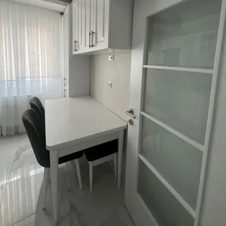 Sembol Açılır Masa Takımı Beyaz Lacivert (1 Masa + 1 Bank + 1 Bench + 2 Sandalye), müşteri fotoğrafı 58