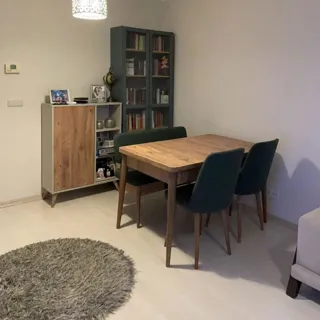 Sembol Açılır Masa Takımı Ceviz Antrasit (1 Masa + 1 Bank + 1 Bench + 2 Sandalye), müşteri fotoğrafı 9