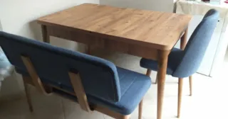 Sembol Açılır Masa Takımı Atlantik Antrasit (1 Masa + 1 Bench + 2 Sandalye), müşteri fotoğrafı 12